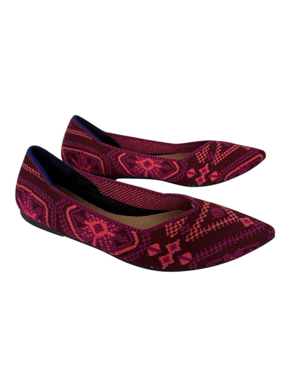 Rothy's Berry Boho Pointed Knit Flats NWOB - Picture 2 of 7